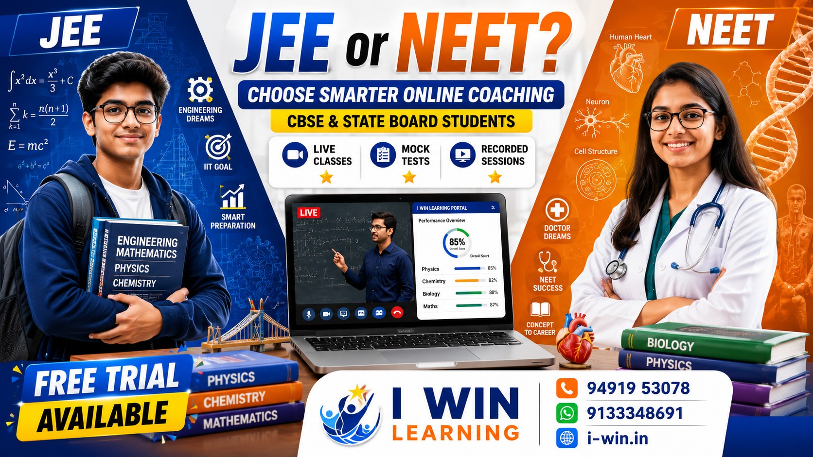 Online JEE NEET Coaching for CBSE & State Board Students in Hyderabad