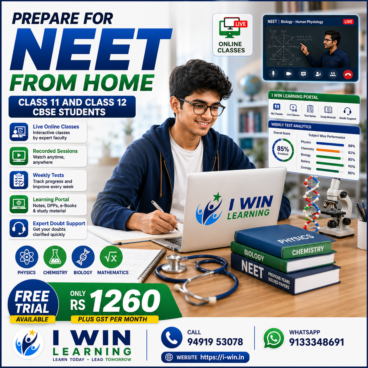 Prepare for NEET from Home | Best Online NEET Coaching for Class 11 and 12 CBSE Students